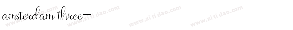 amsterdam three字体转换